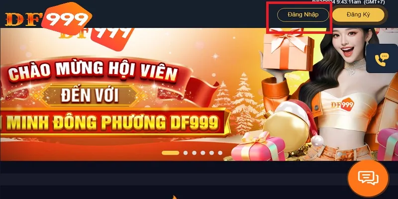 Nhấn nút Đăng nhập DF999